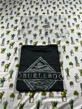 Burlebo Graphic Tee - Dark Gray with Mountain Logo Men’s NWT 2XL